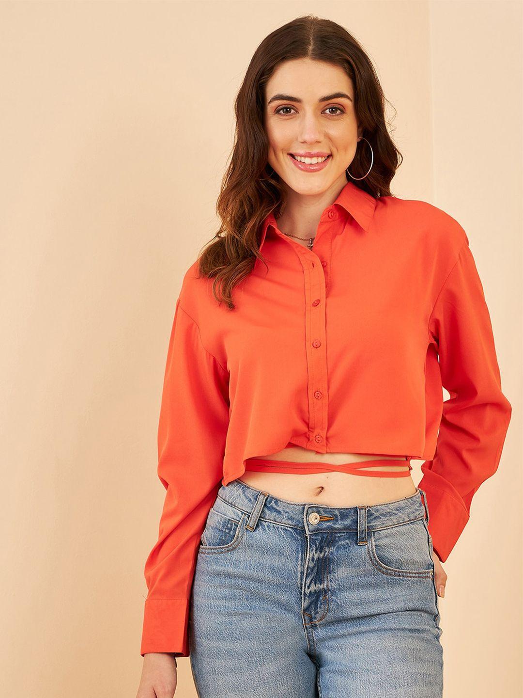 rare shirt style crop top