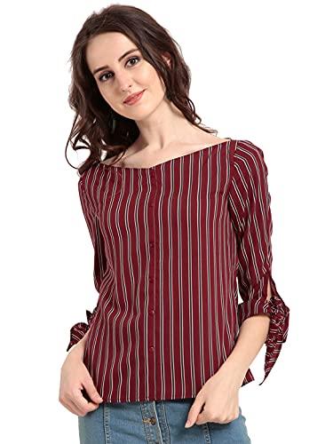 rare women's regular fit shirt (ep4073-m_maroon m)