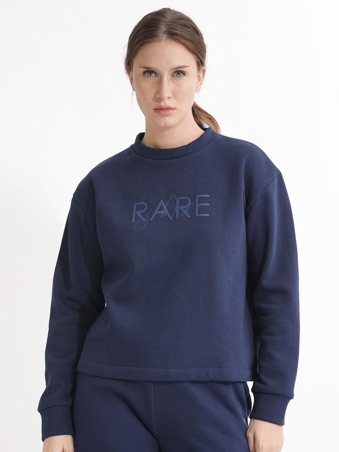 rareism brand logo printed cotton sweatshirt
