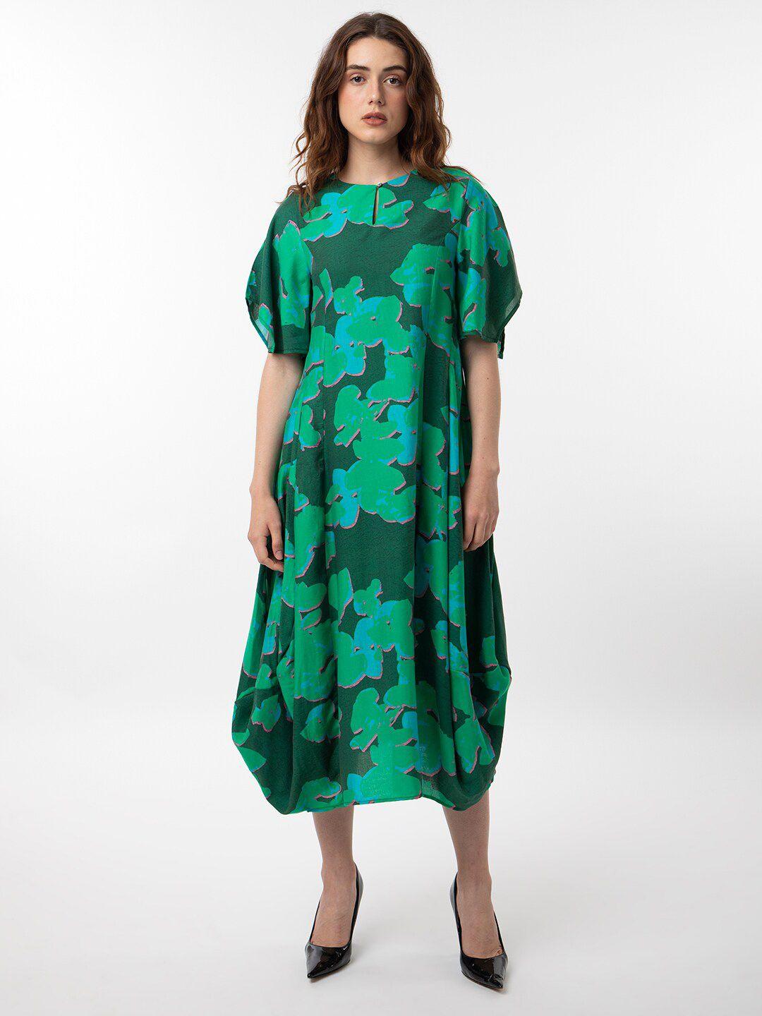 rareism green print dress