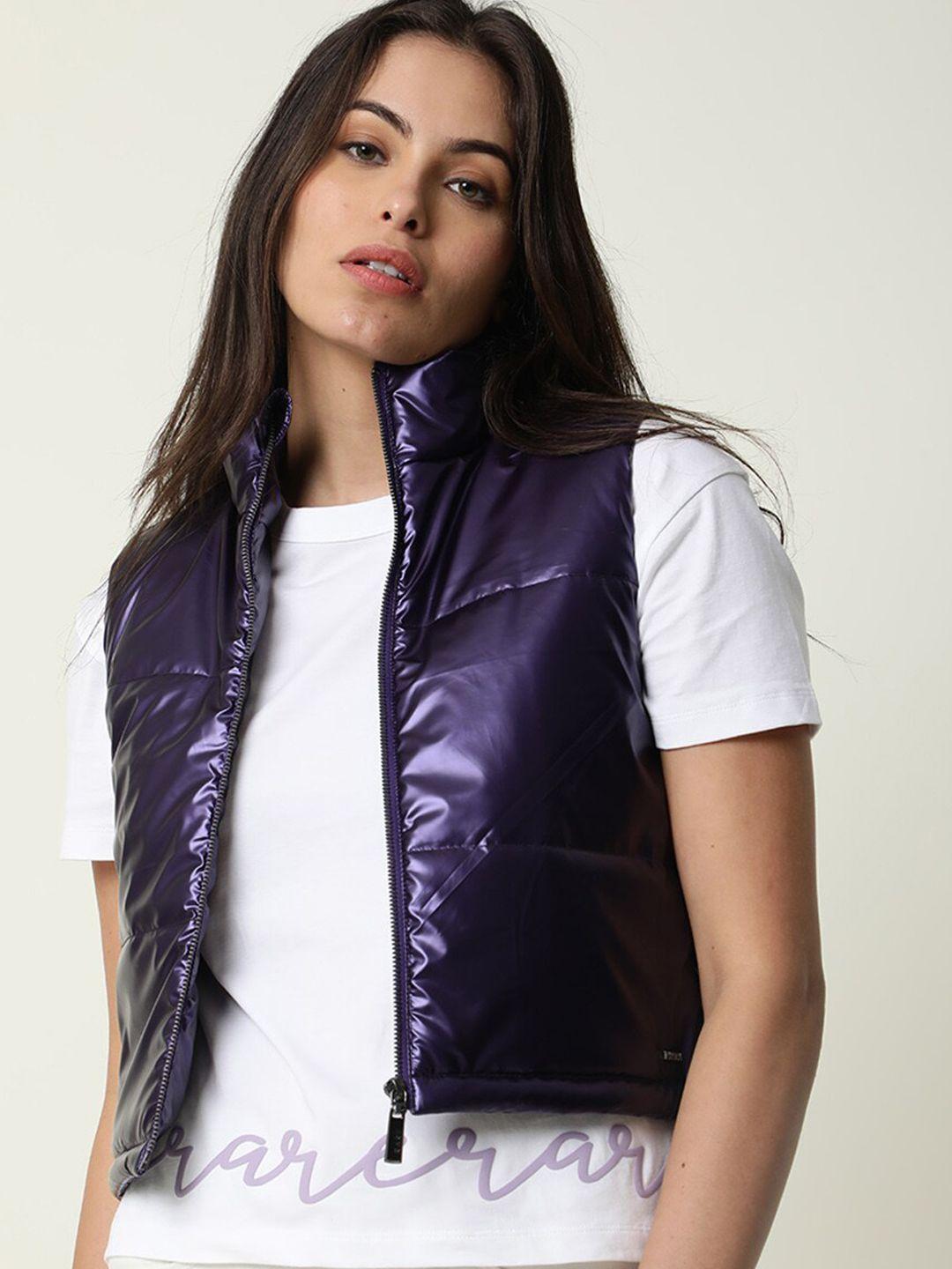 rareism women purple bomber jacket