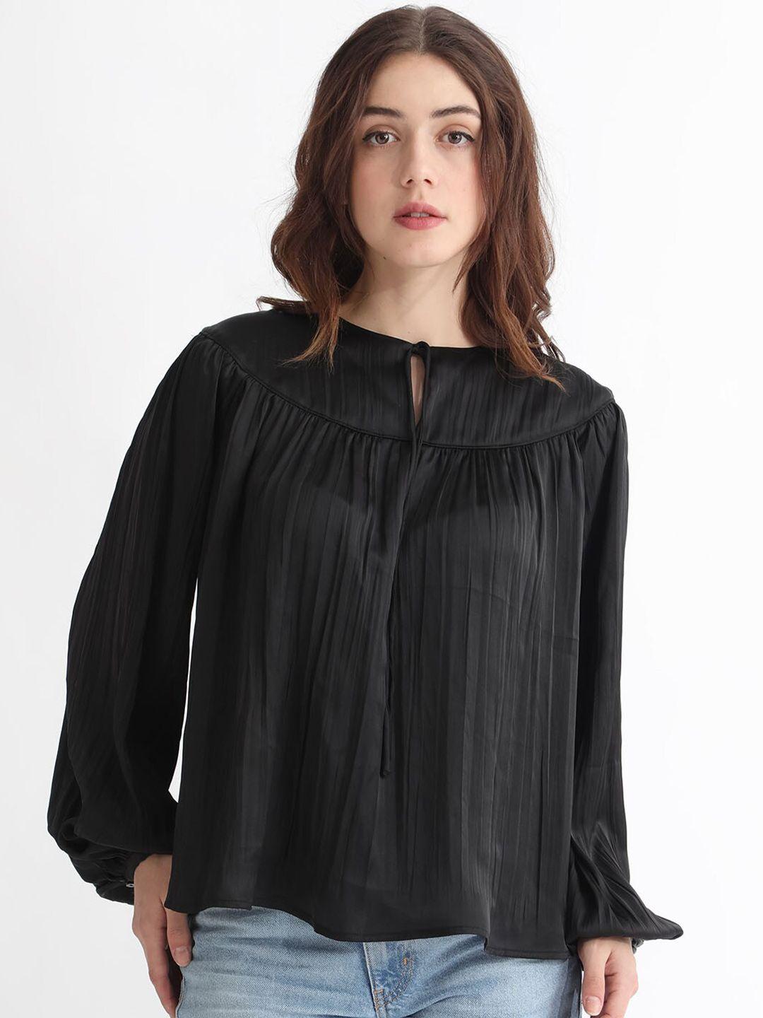 rareism black bishop sleeves top