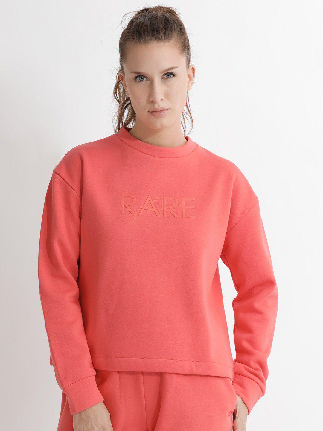 rareism brand logo printed cotton sweatshirt