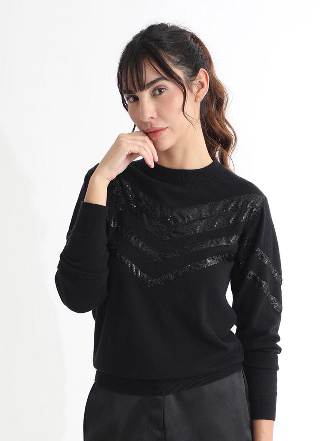 rareism embellished sequined pullover sweater