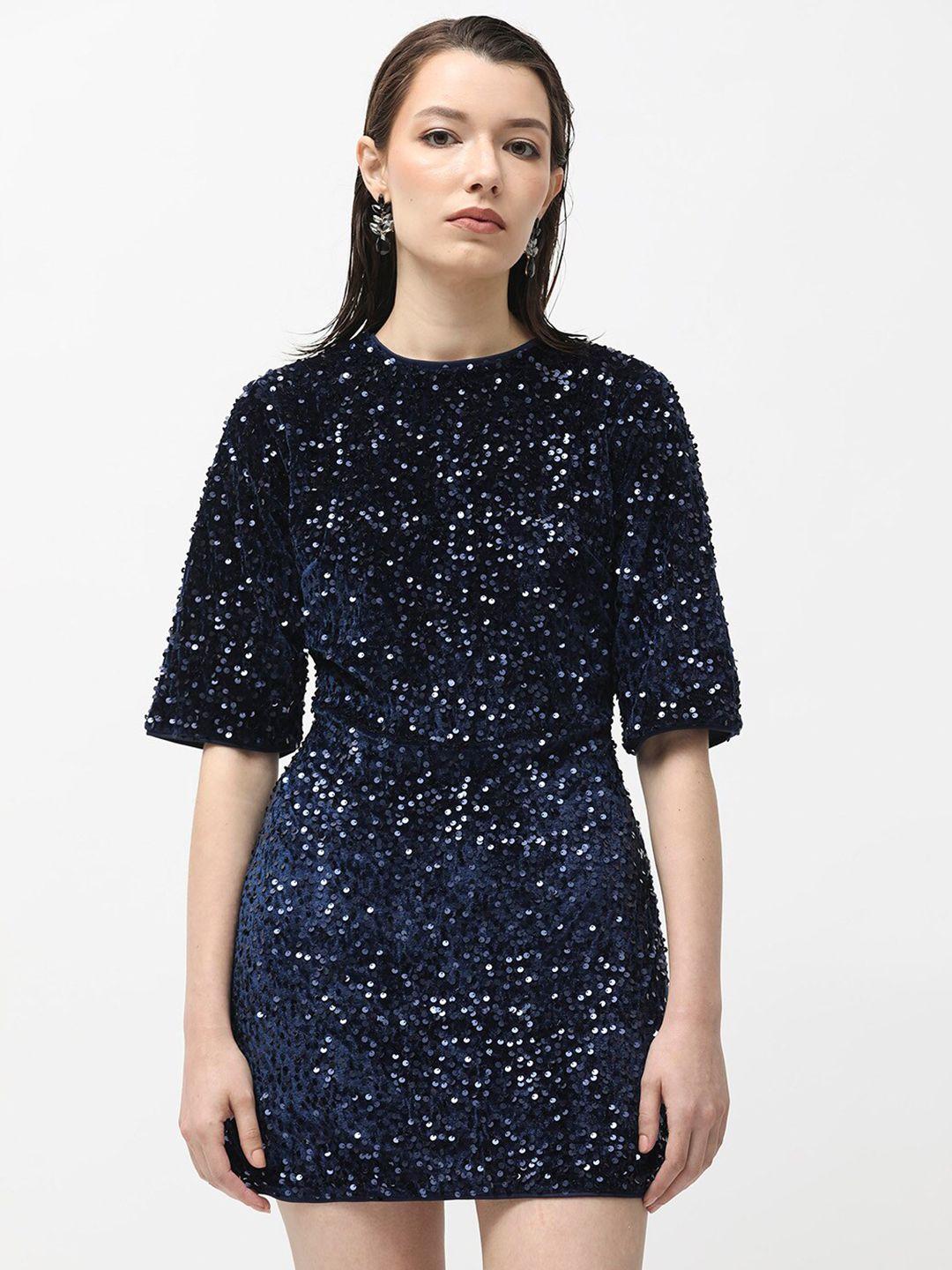 rareism embellished sheath mini dress