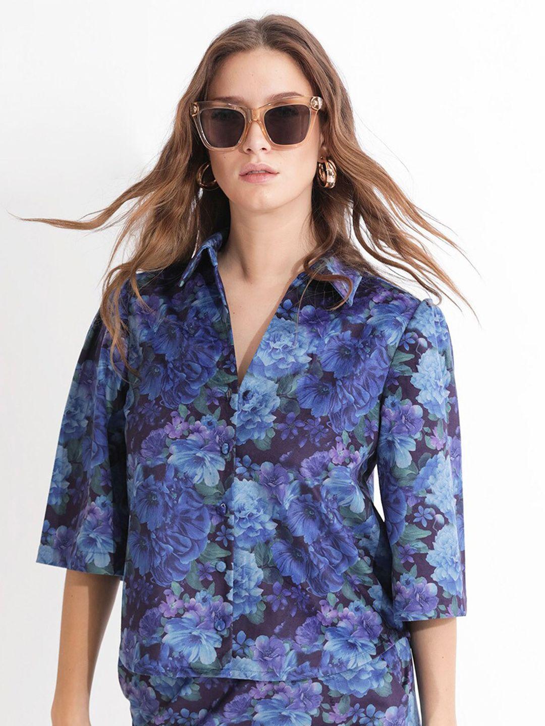 rareism floral printed casual shirt