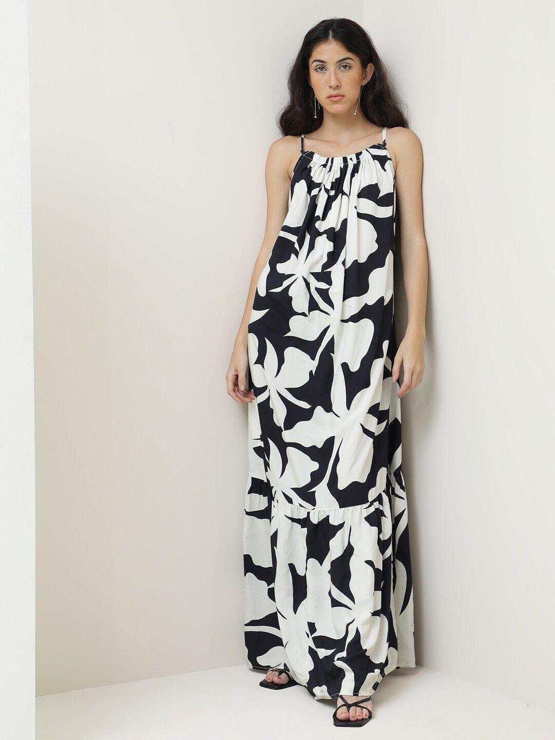 rareism floral printed maxi dress