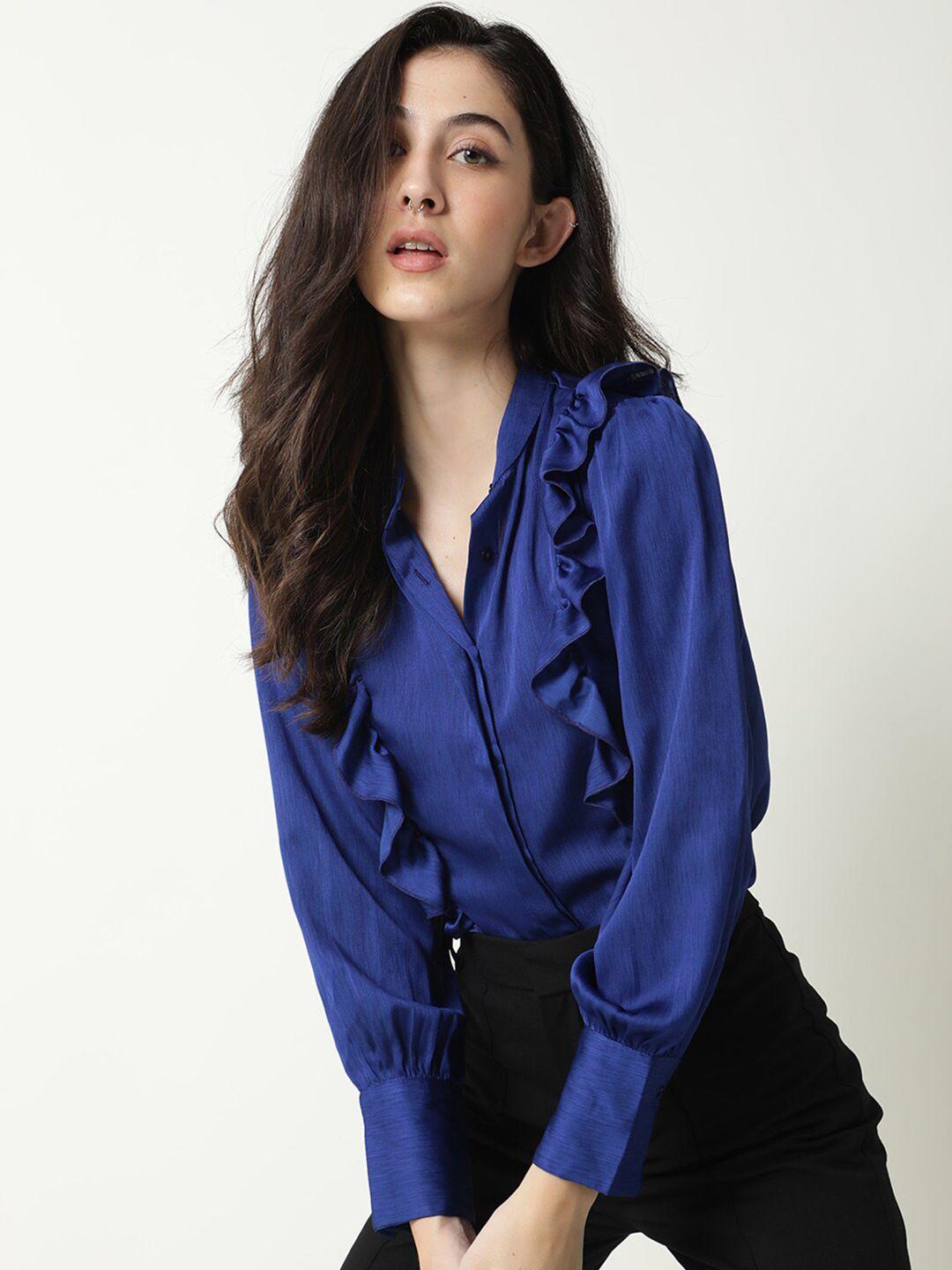 rareism mandarin collar shirt style top