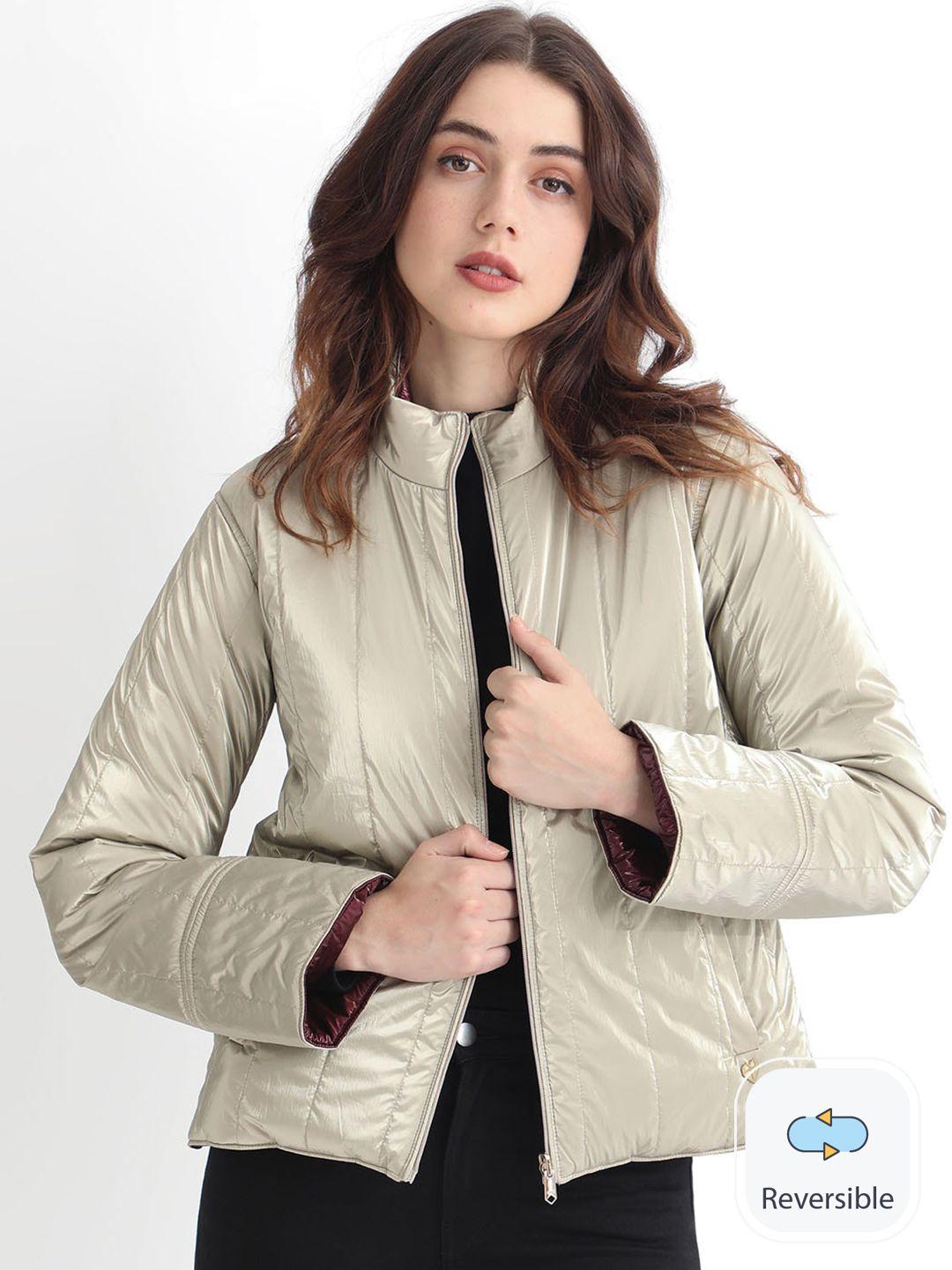 rareism mock collar reversible puffer jacket