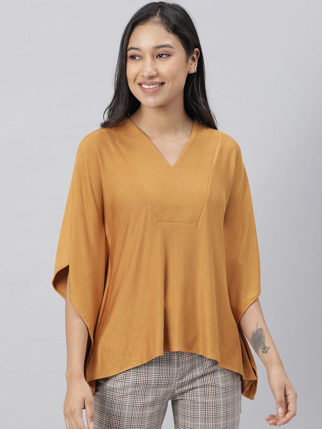 rareism woman rust kaftan top