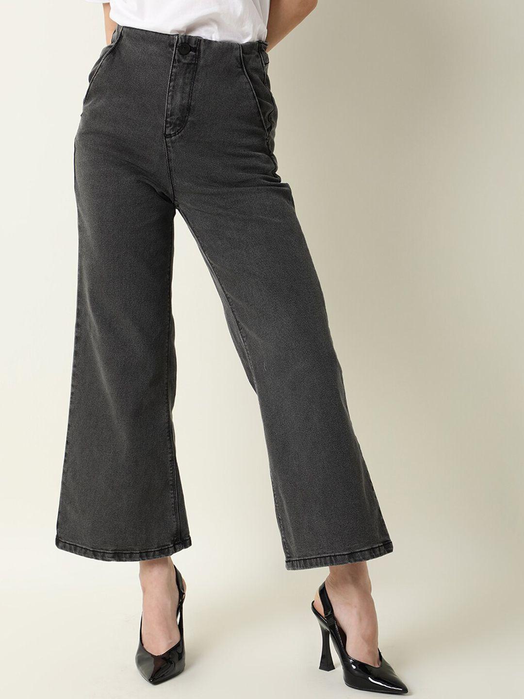 rareism women black high-rise jeans