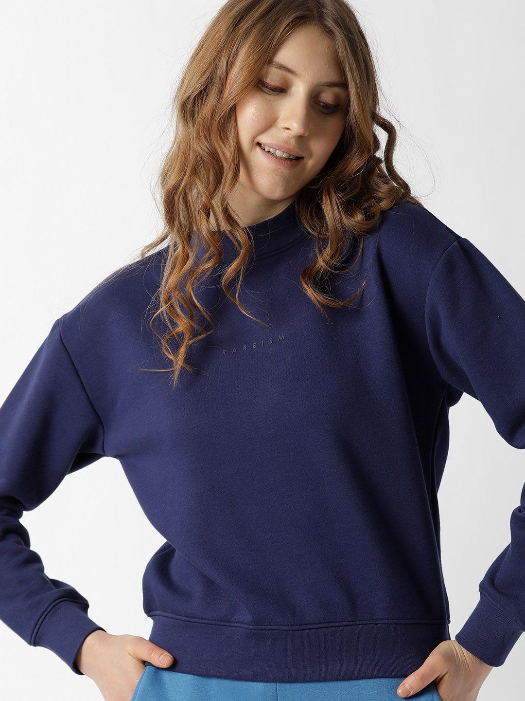 rareism women blue cotton sweatshirt