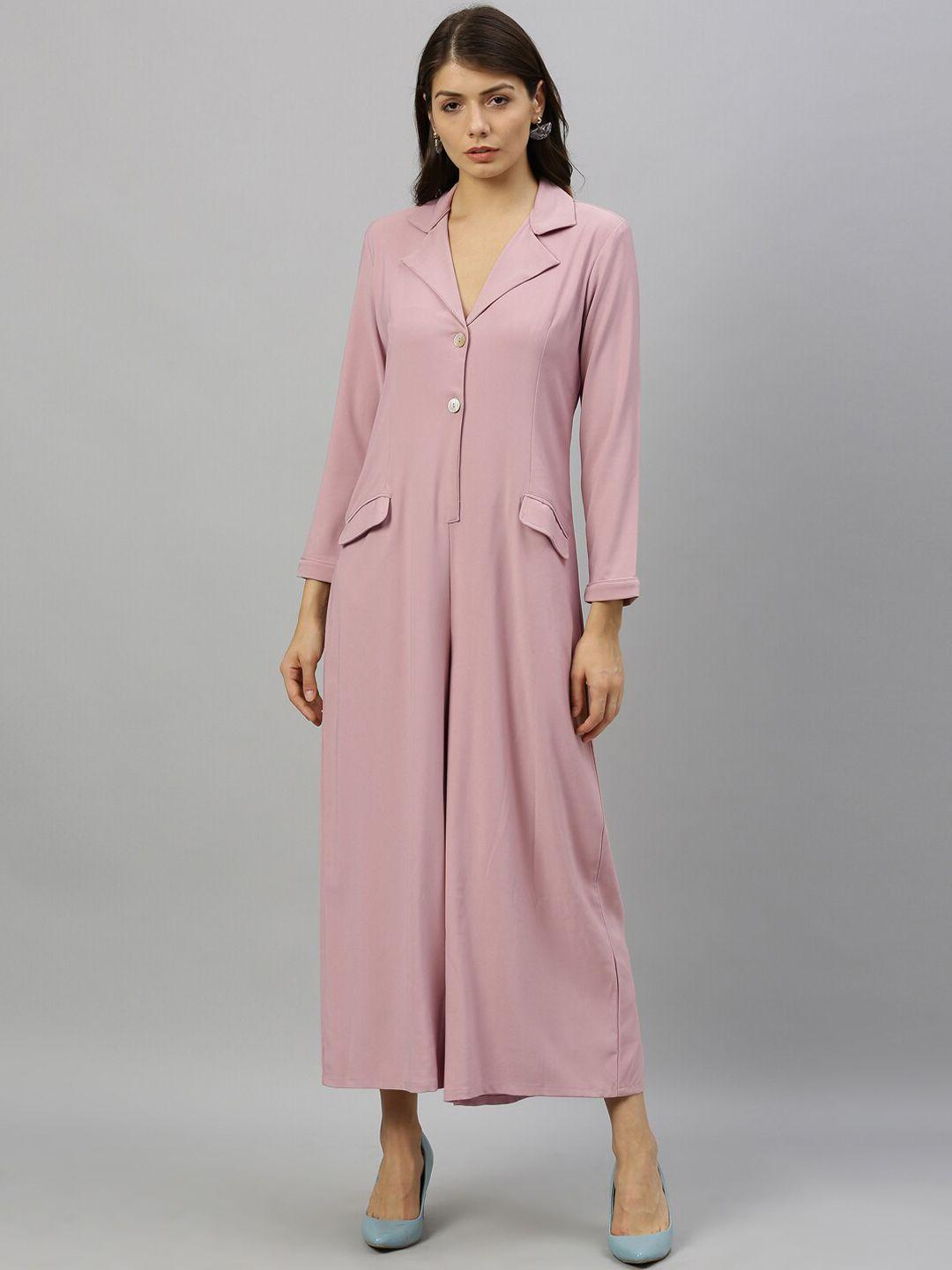 rareism women pink solid culotte jumpsuit