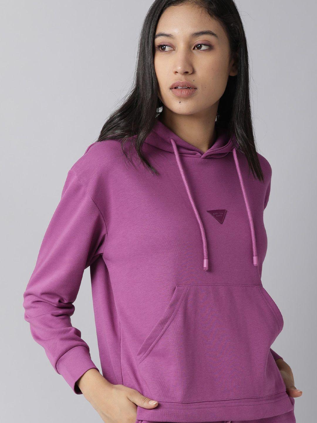 rareism women purple hooded sweatshirt