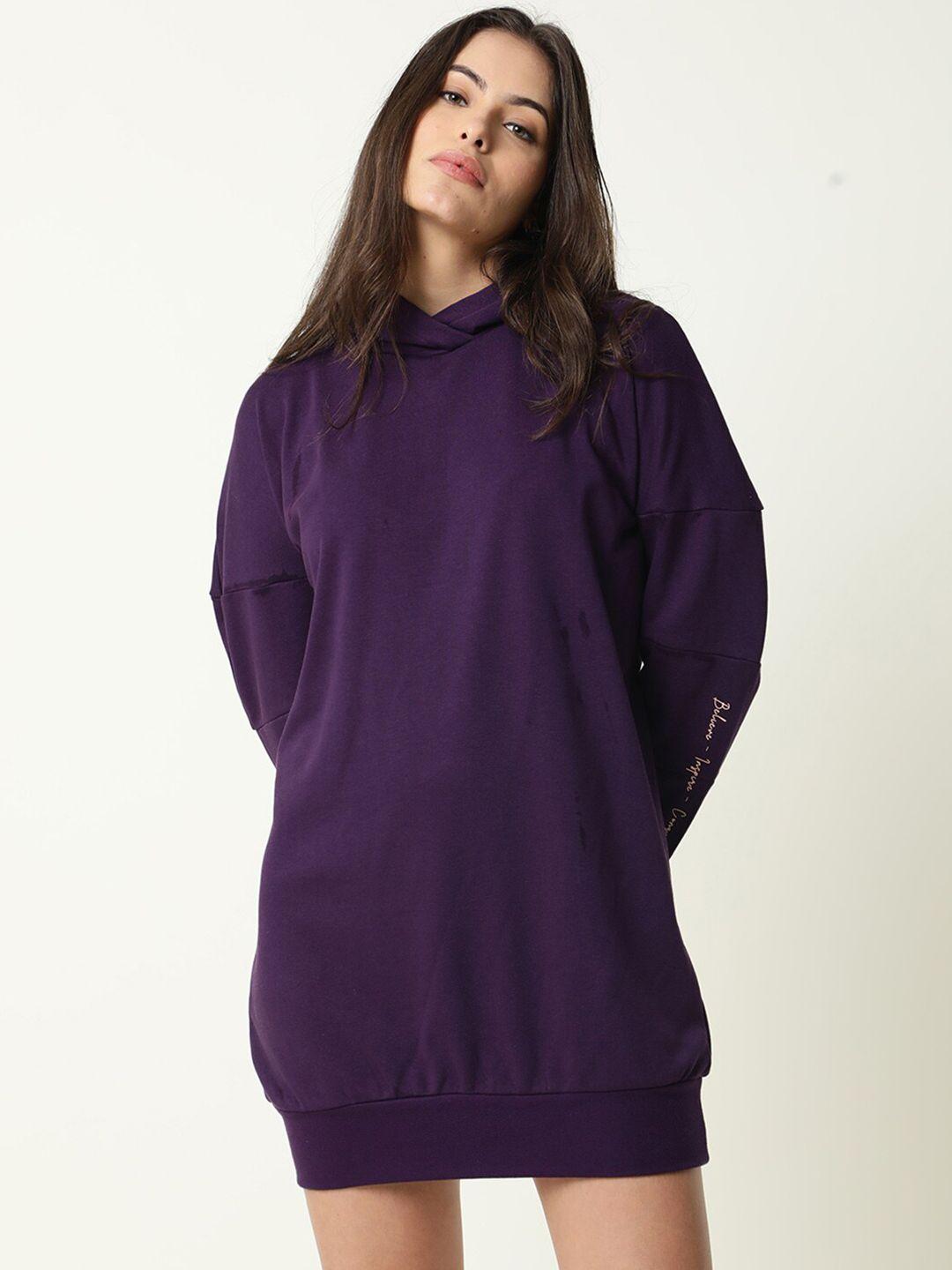 rareism women purple hooded sweatshirt