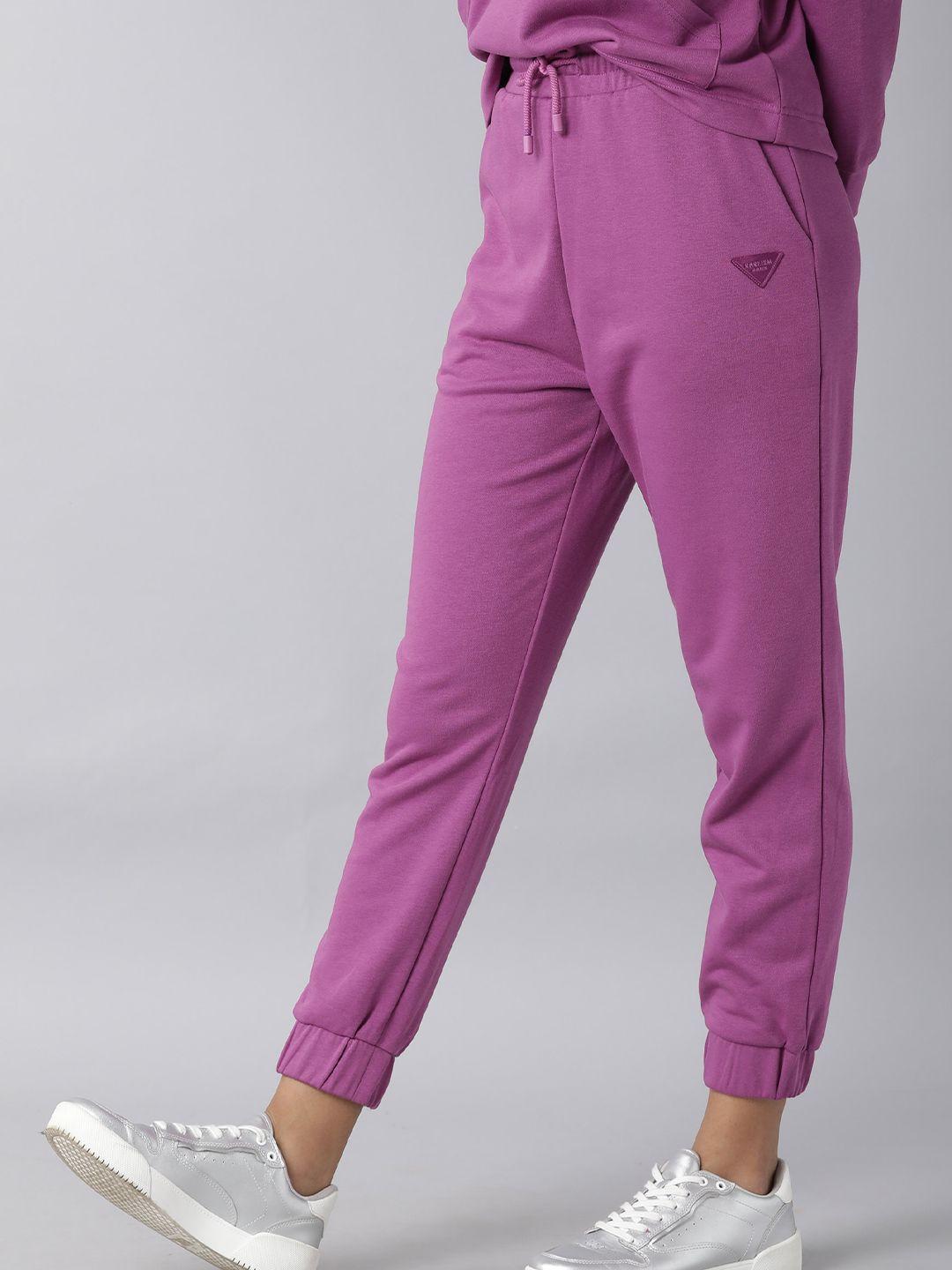 rareism women purple solid joggers