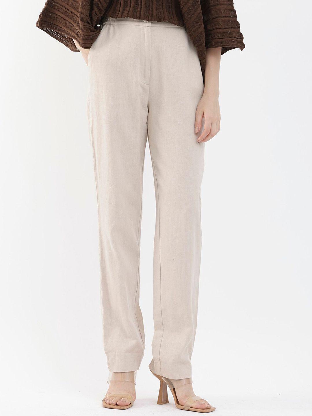 rareism women tailored high-rise joggers trousers