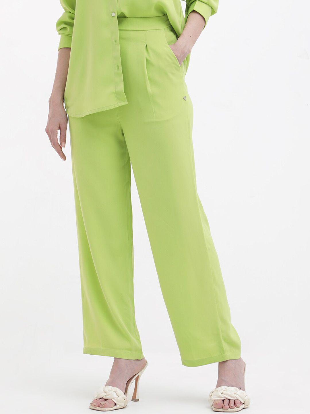 rareism women tailored high-rise pleated parallel trousers