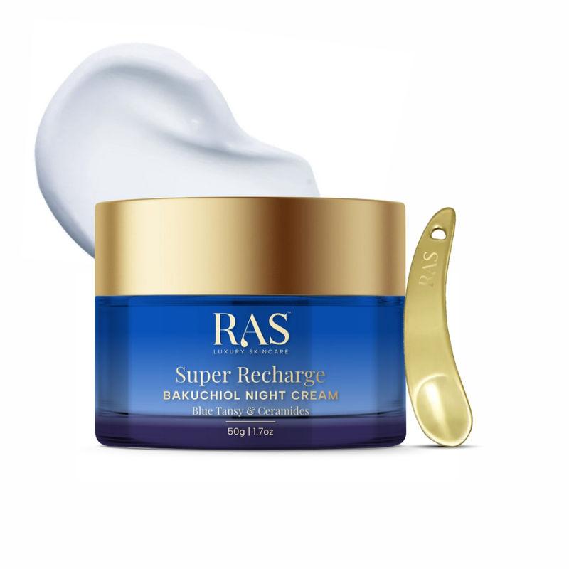 ras super recharge night cream with bakuchiol & peptides deeply hydrates & strenghten skin barrier