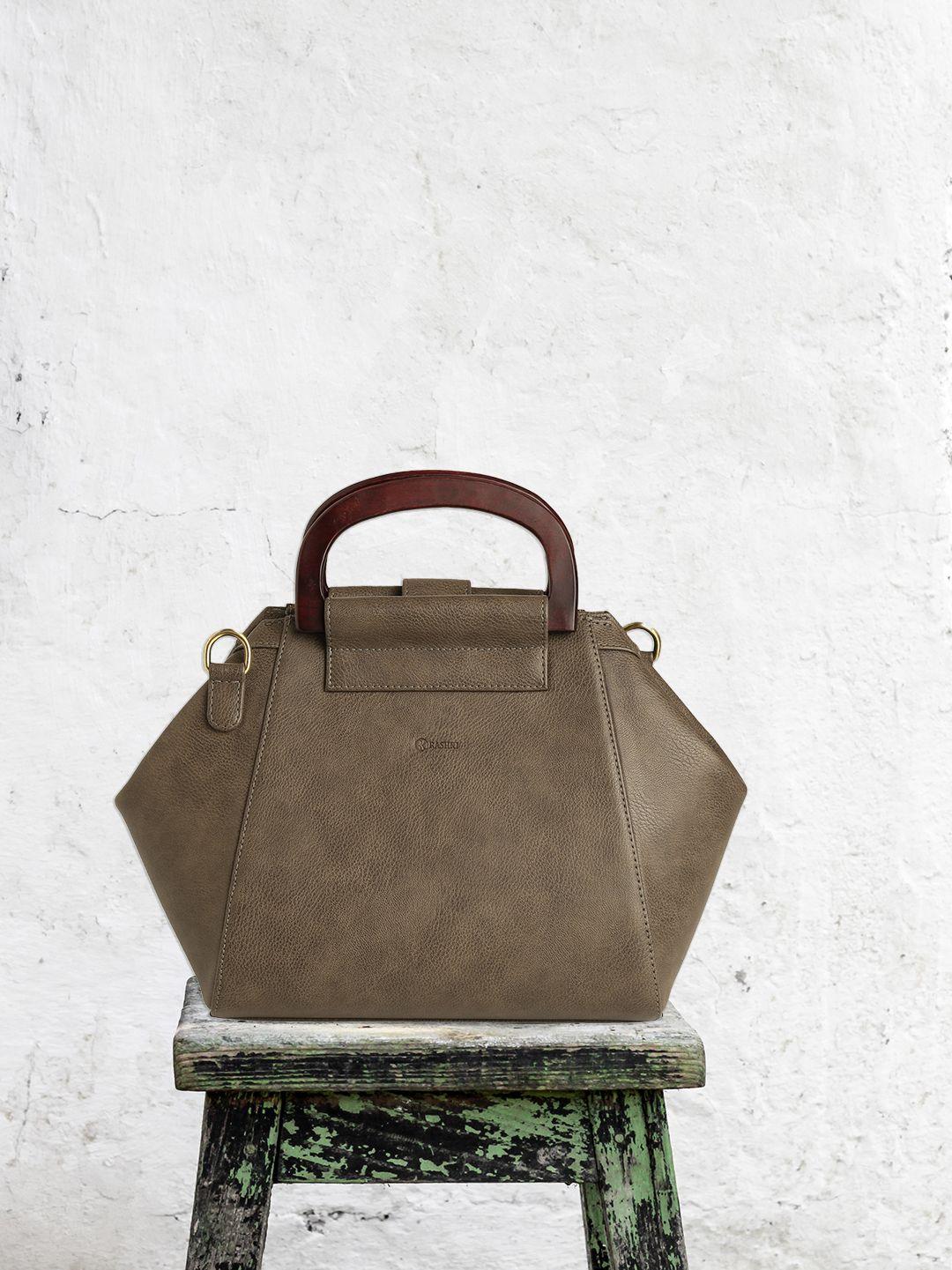rashki brown solid sustainable satchel