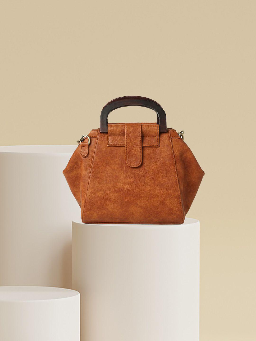 rashki brown solid sustainable satchel