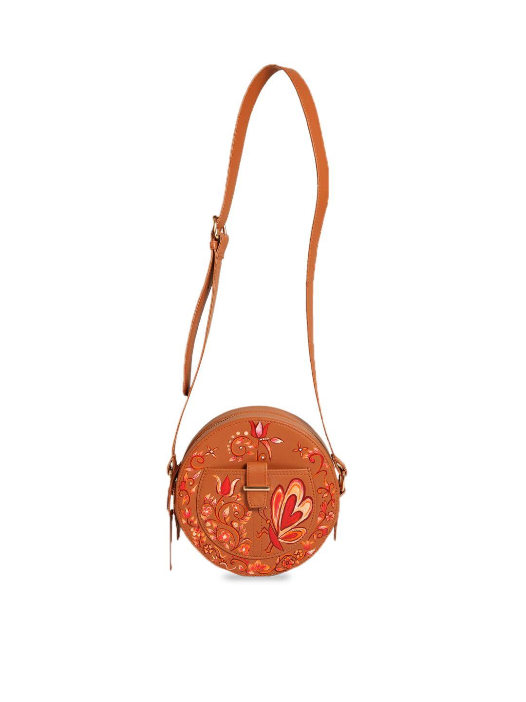 rashki handpainted structured sling bag