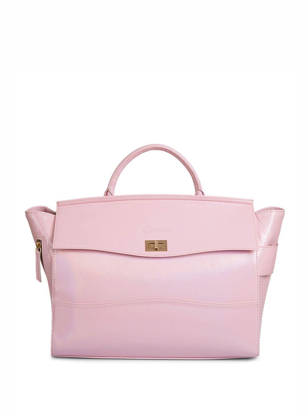 rashki pink pu oversized shopper satchel