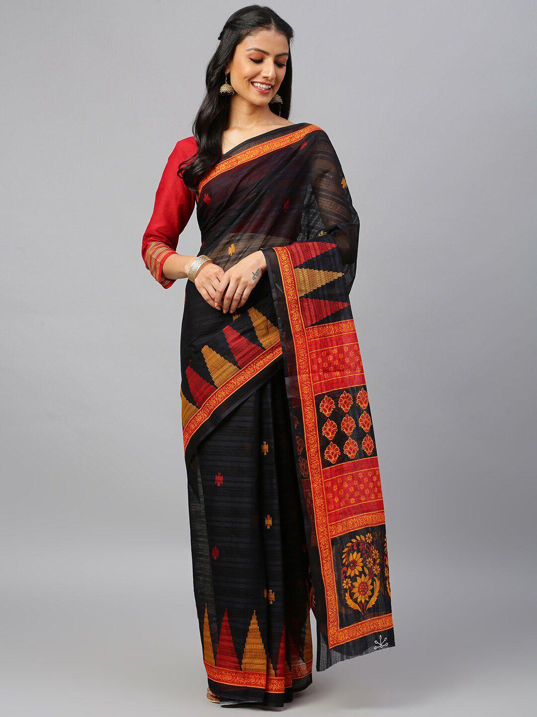 ratan ethnic motifs printed pure cotton saree