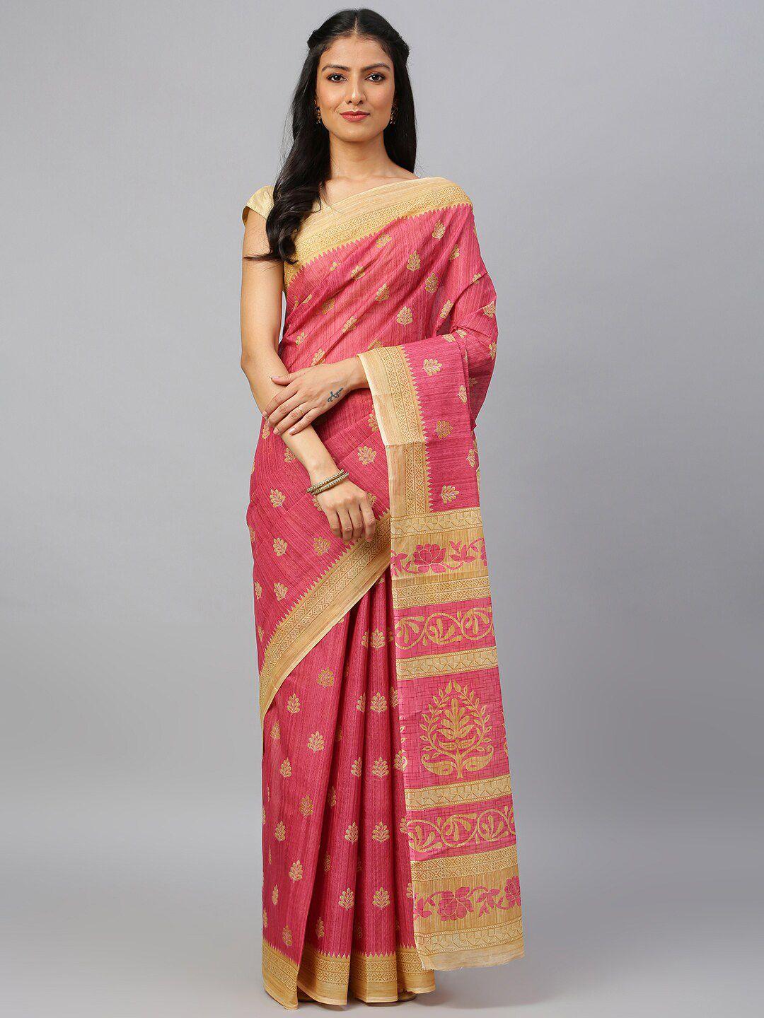 ratan ethnic motifs printed pure cotton saree