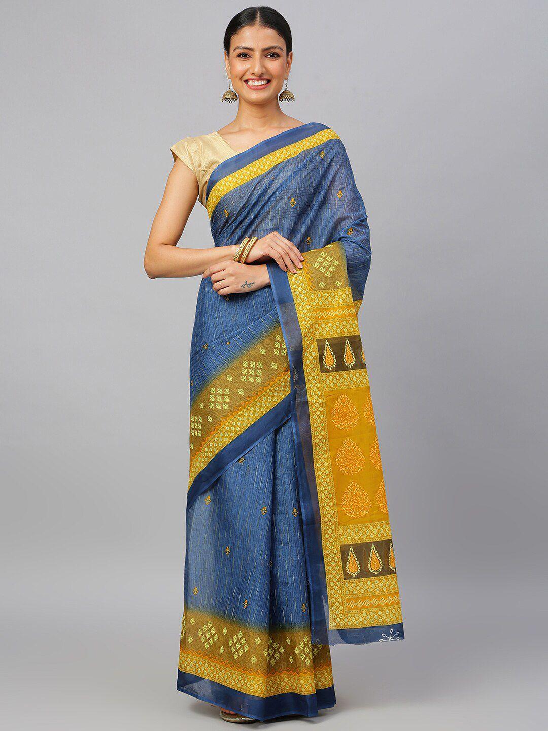 ratan floral printed pure cotton saree