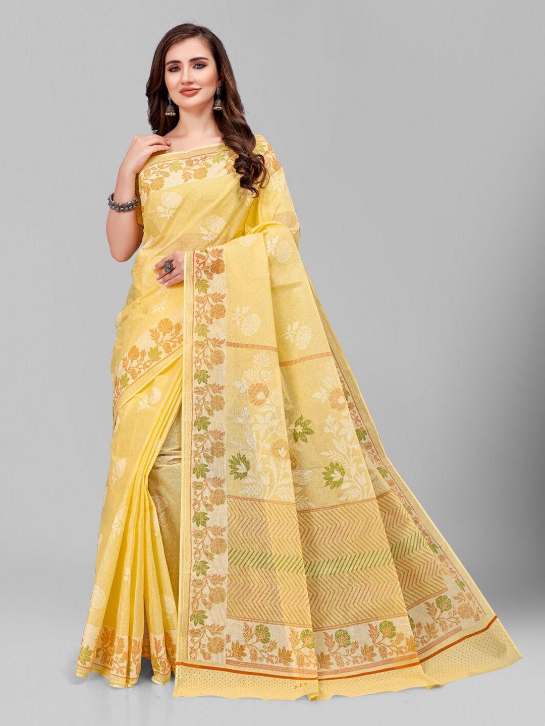 ratan floral printed pure cotton saree