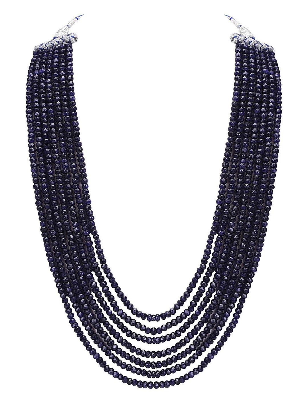 ratnavali jewels onyx-beaded layered necklace