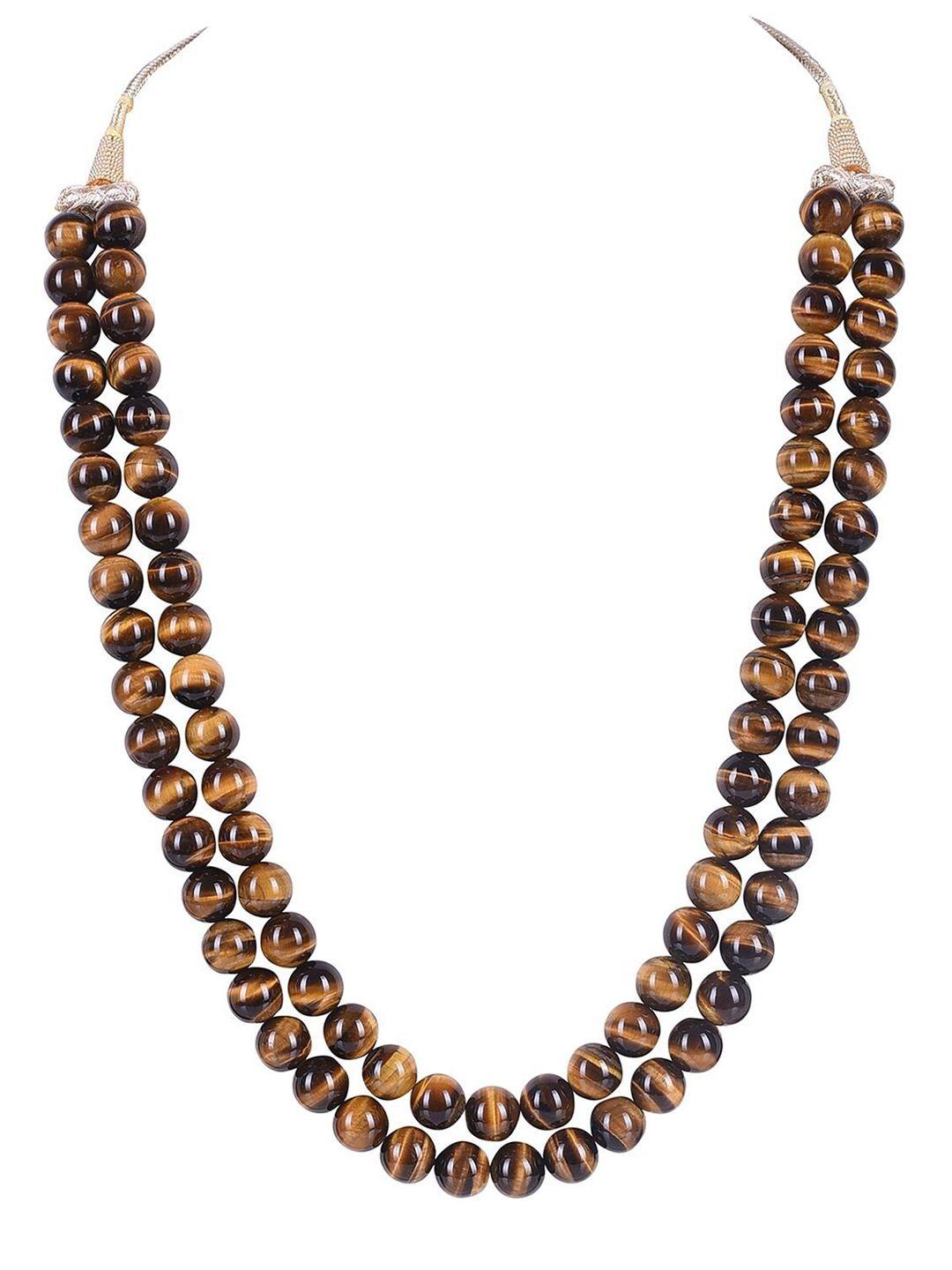 ratnavali jewels tigers eye layered necklace