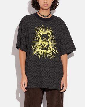rave bear organic cotton round-neck t-shirt