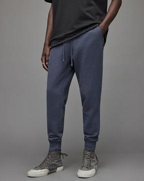 raven cuffed slim fit joggers with drawstring waist