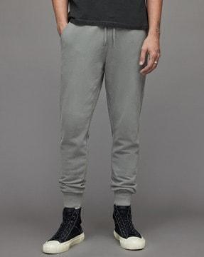 raven cuffed slim fit joggers with drawstring waist