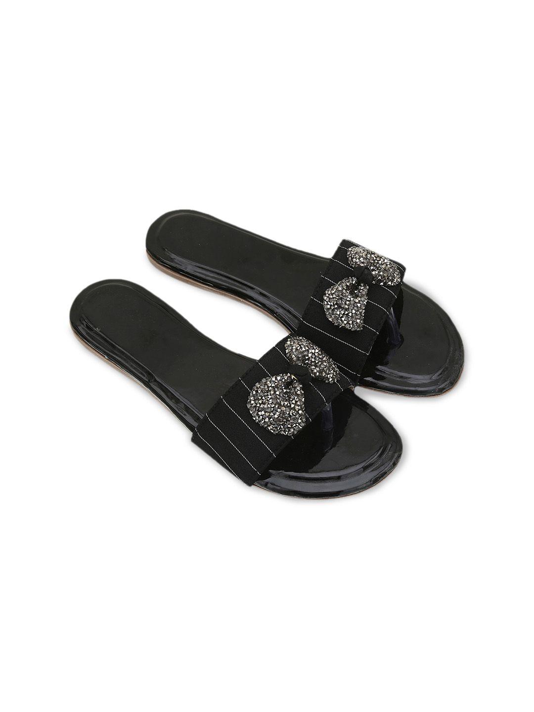 ravis ethnic embellished open toe flats