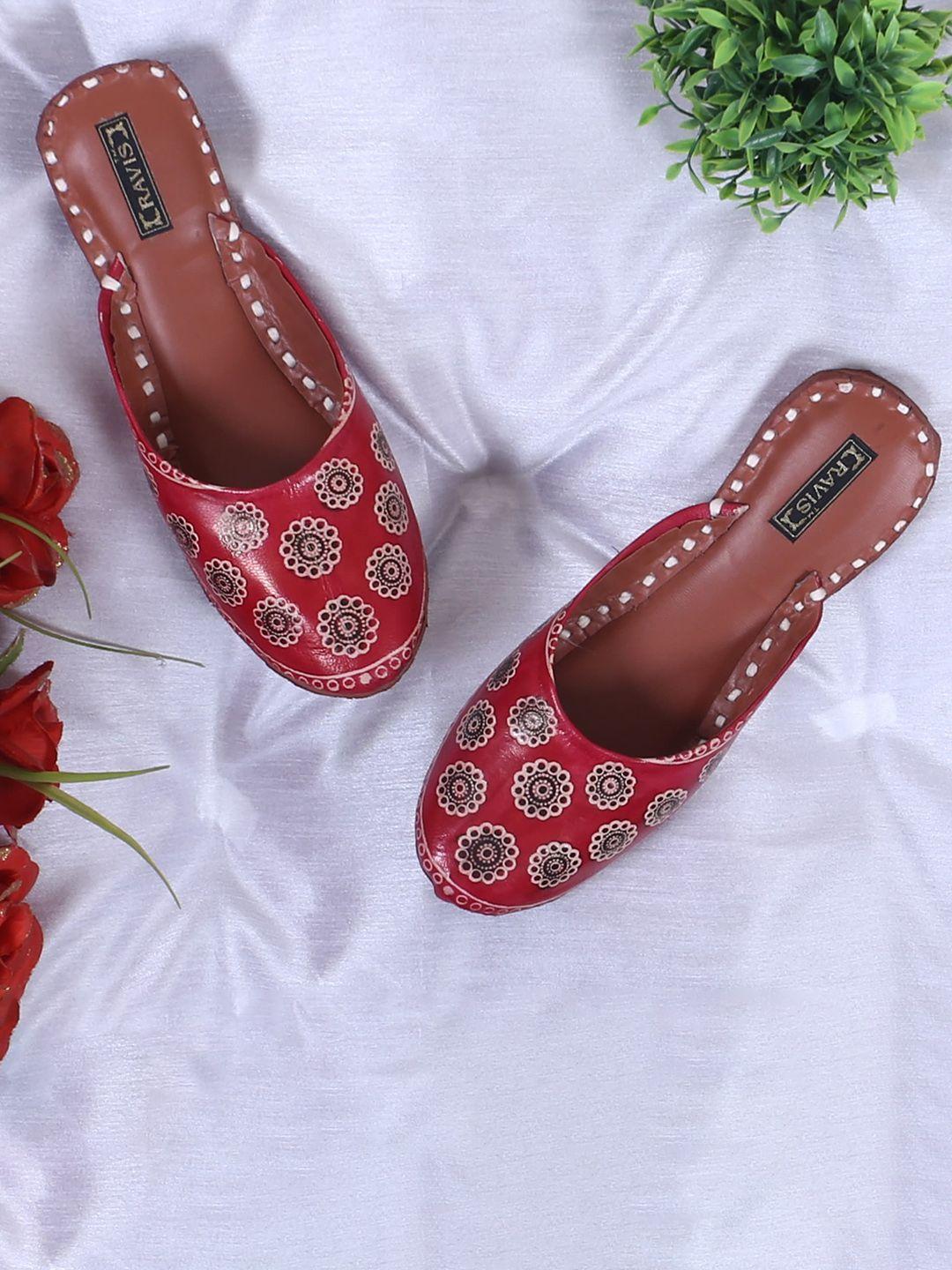 ravis floral printed mules flats