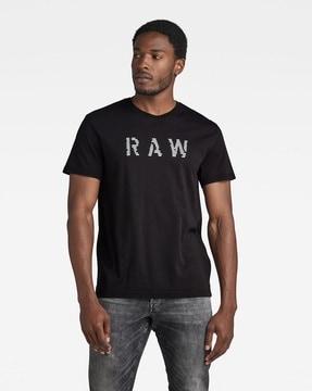 raw graphic print cotton t-shirt