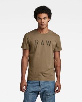 raw logo print t-shirt