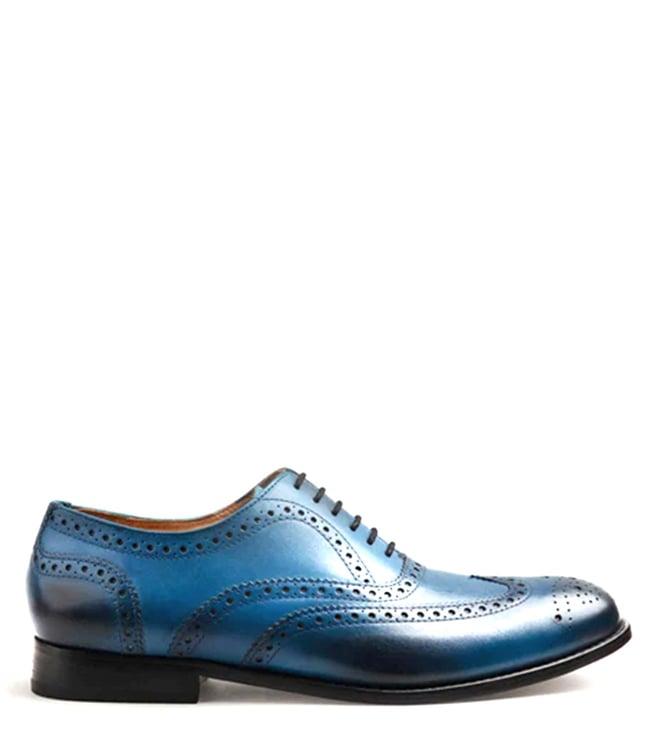 rawls men's nicholas wingtip blue oxford shoes