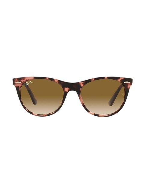 ray-ban 0rb2185 brown icons round sunglasses - 55 mm