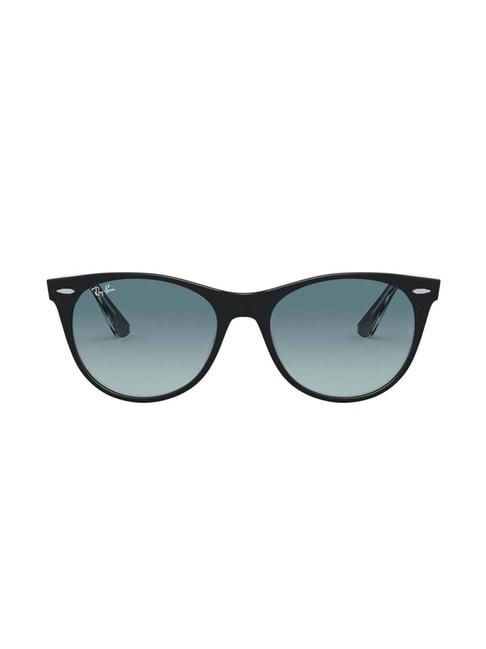 ray-ban 0rb2185 light blue round sunglasses - 55 mm