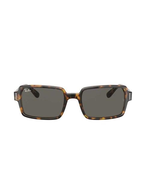 ray-ban 0rb2189 grey benji rectangular sunglasses - 52 mm