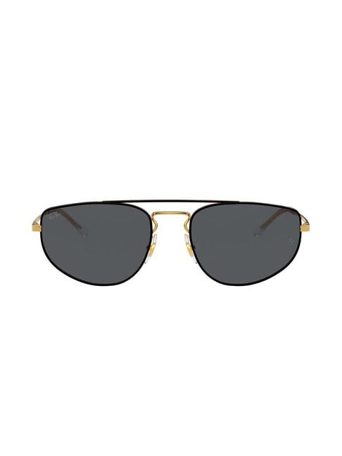 ray-ban 0rb3668 cloud grey youngster rectangular sunglasses - 55 mm
