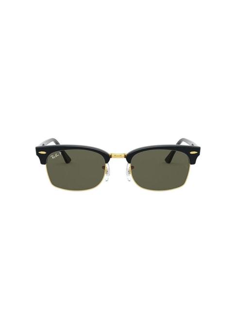 ray-ban 0rb3916 green polarized icons clubmaster sunglasses - 52 mm