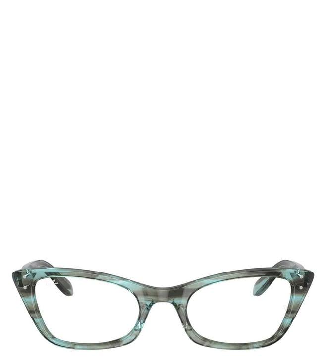 ray-ban 0rx5499836249 green cat eye frames for women