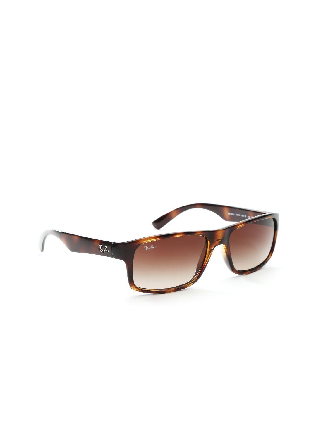 ray-ban unisex printed rectangular sunglasses 0rb4205i710/1356