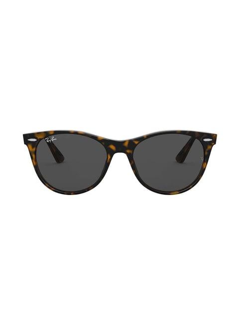 ray-ban 0rb2185 dark grey round sunglasses - 52 mm
