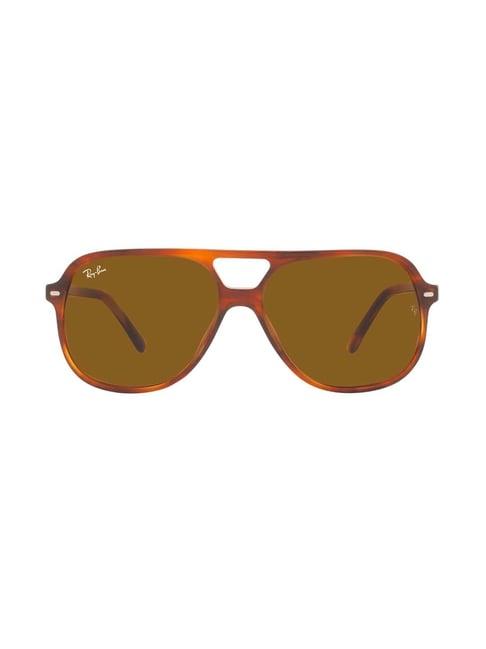 ray-ban 0rb2198 dark brown evolution aviator - 56 mm